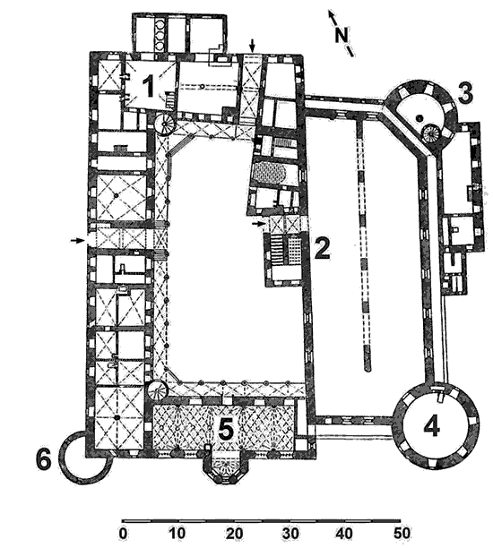 Grundriss Kirchenburg Scharosch