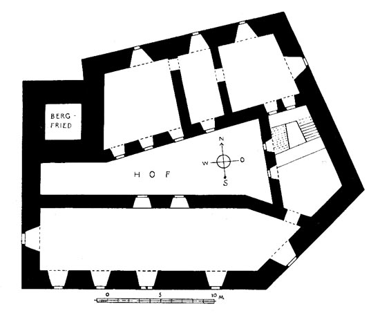 Grundriss der Burg Trausnitz.