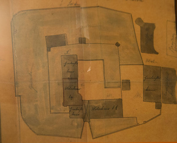 Grundriss des Stadtschlosses aus der letzten Umbauphase 1885.