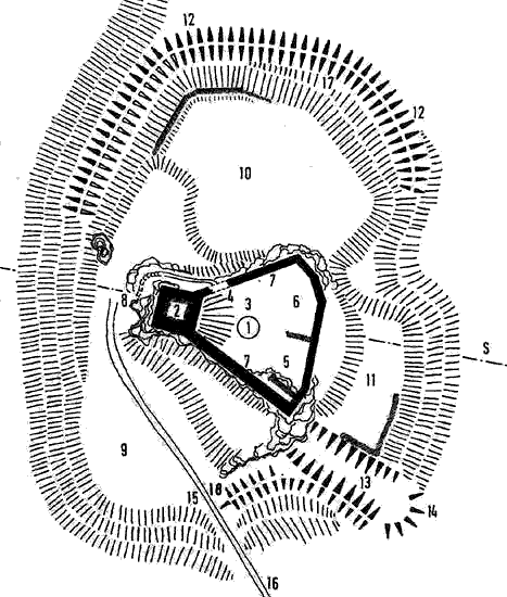 Grundriss Burg Vorderlichtenstein