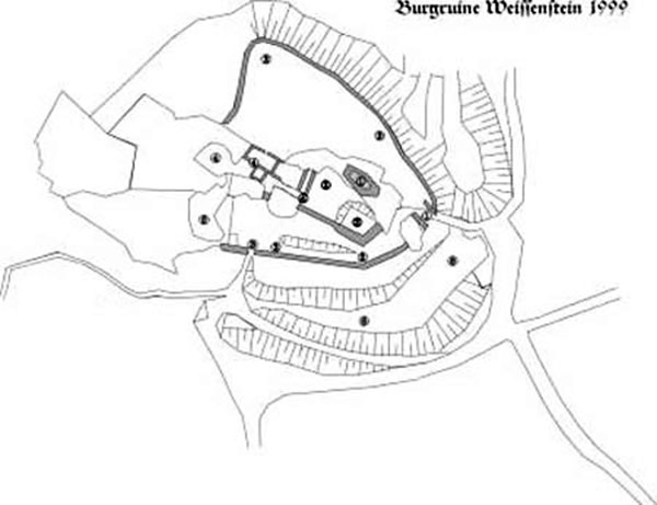 Grundriss der Stadtmauer Niedenstein.