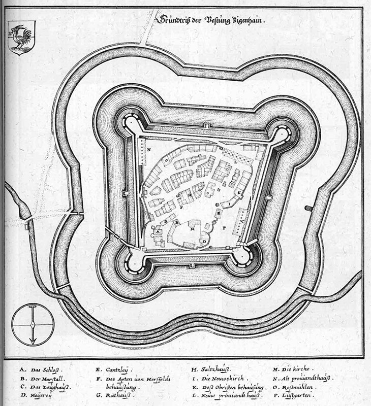 Grundriss der Festung Ziegenhain