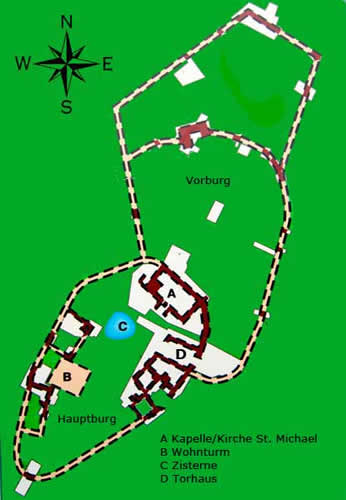 Grundriss Burg Odenpäh