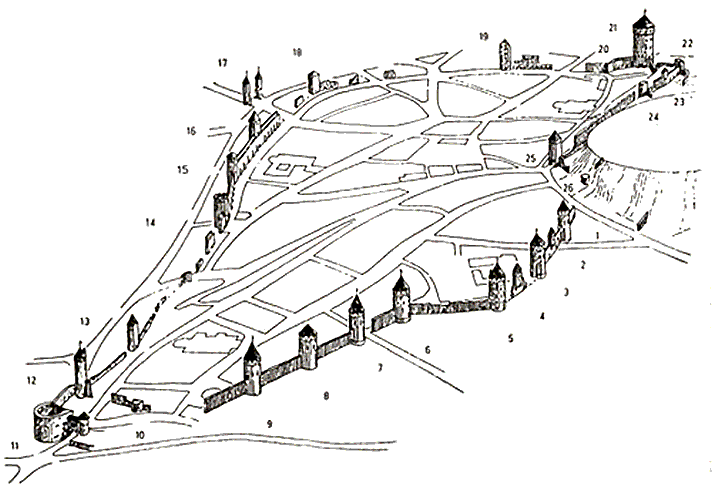 Grundriss Stadtbefestigung Reval