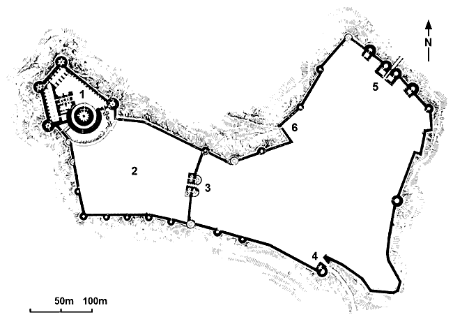 Grundriss Stadtbefestigung Coucy-le-Château