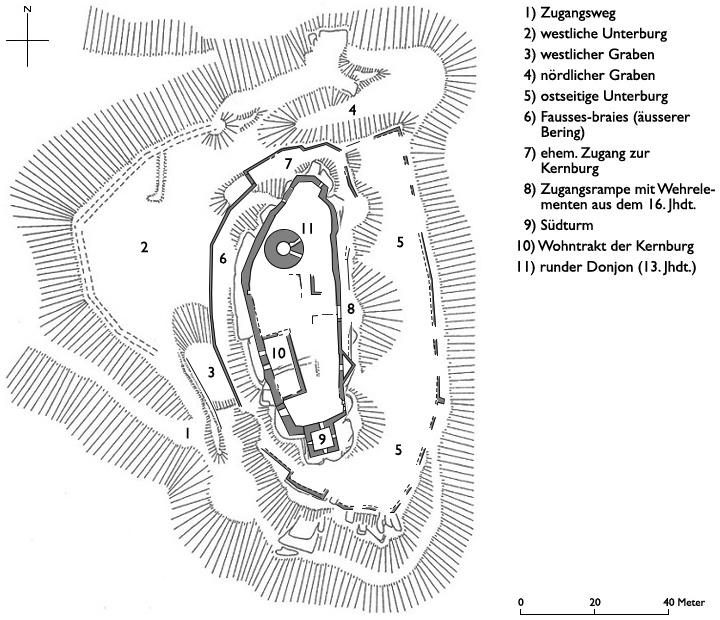 Grundriss Château du Frankenbourg