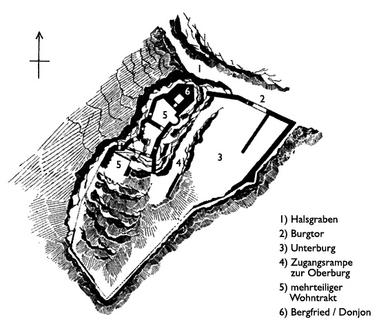 Grundriss Burg Girsberg
