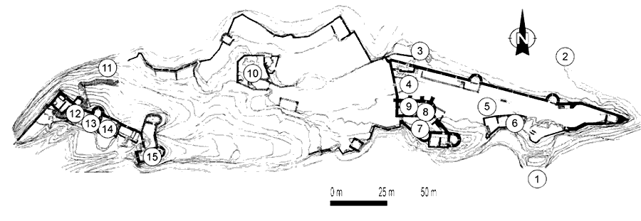 Grundriss Château de Peyrepertuse