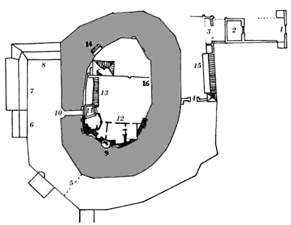 Grundriss Château de Pirou