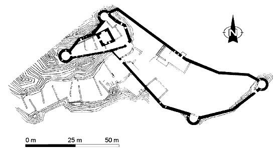 Grundriss Château de Puilaurens