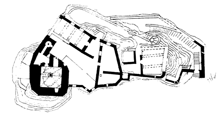 Grundriss Château de Quéribus