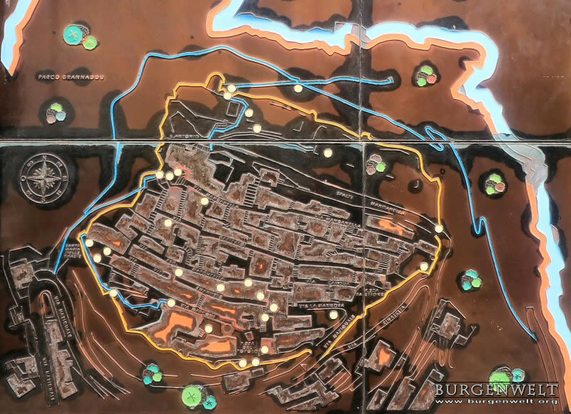 Grundriss Stadtbefestigung Castelsardo