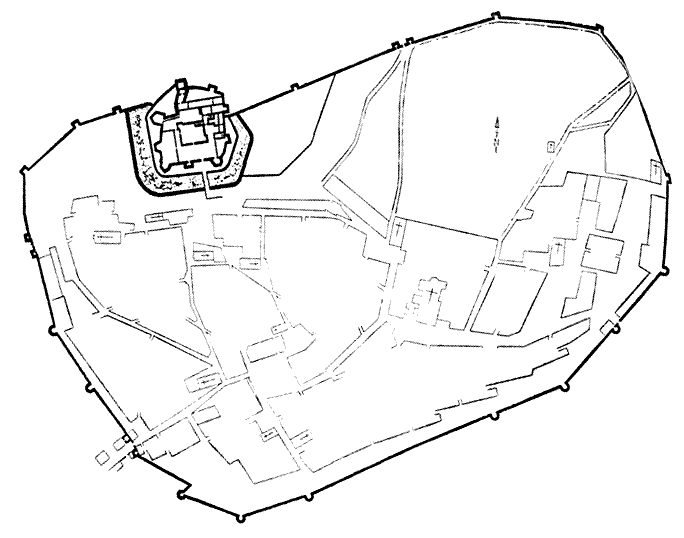 Grundriss Stadtbefestigung Melfi