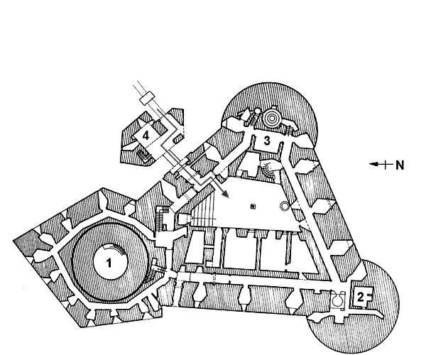 Grundriss Kirchenburg Scharosch