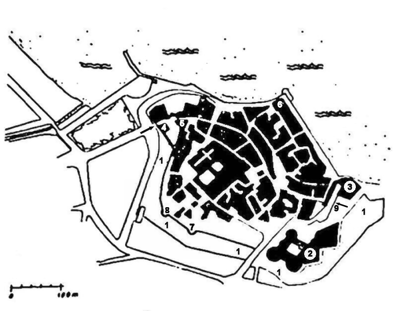 Grundriss der Stadtbefestigung Otranto