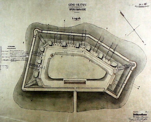 Grundriss Forte di Baragge