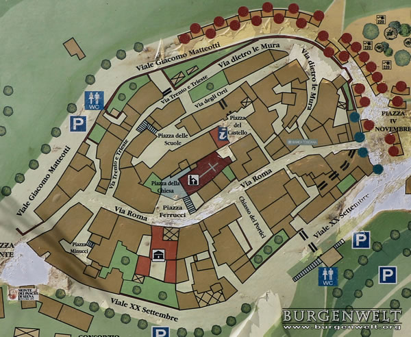 Grundriss Stadtbefestigung Radda
