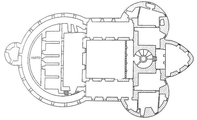 Grundriss Rocca Ubaldinesca di Sassocorvaro