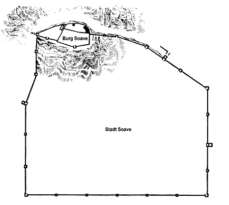 Grundriss Stadtbefestigung Soave