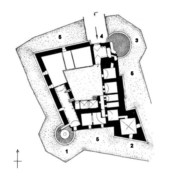 Grundriss Castello di Acaya