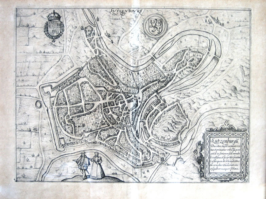 Grundriss Stadtbefestigung Luxemburg