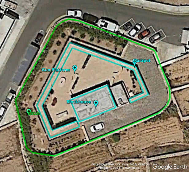 Grundriss Crivelli Redoubt