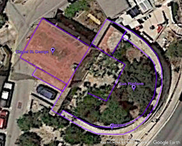 Grundriss St. George Redoubt