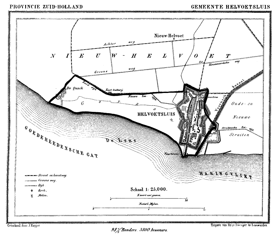 Grundriss Festungsstadt Hellevoetsluis