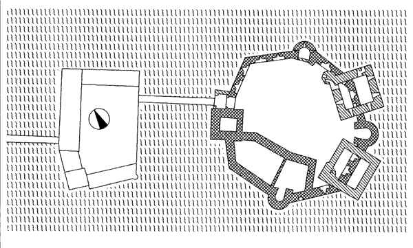 Grundriss Burg Waardenburg