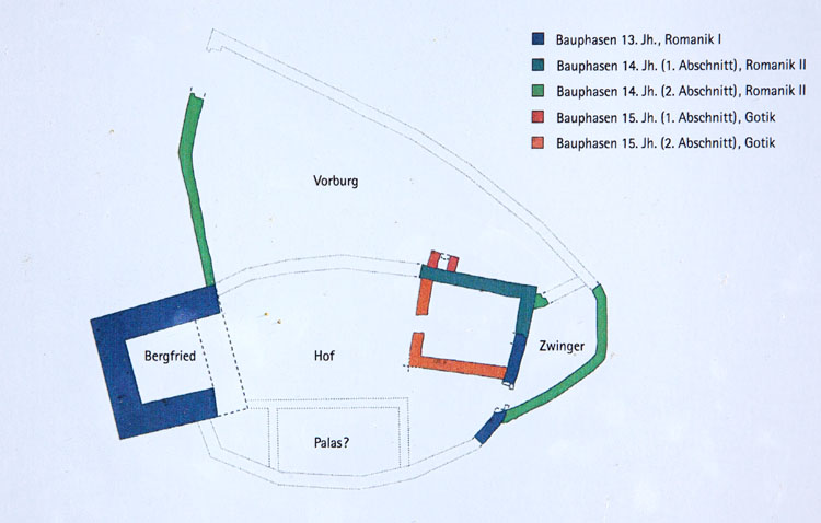 Bauphasenplan Burg Vilsegg