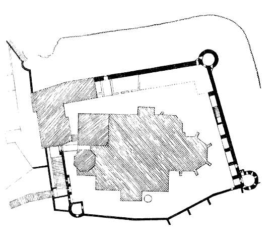 Grundriss Kirchenburg Weissenkirchen