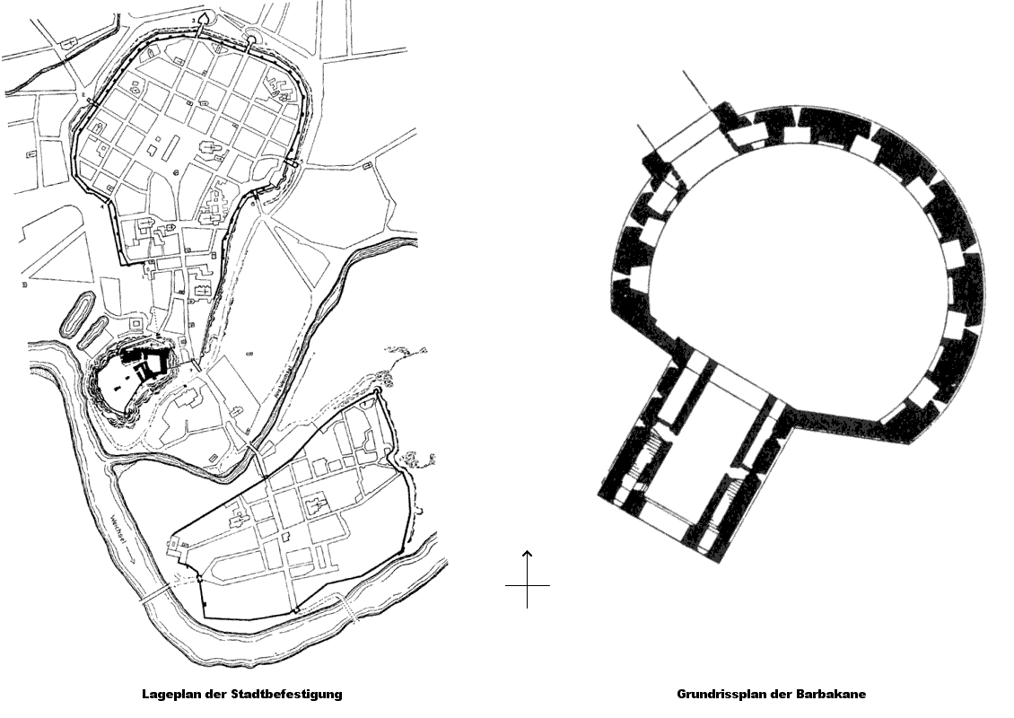 Grundriss Stadtbefestigung Krakau