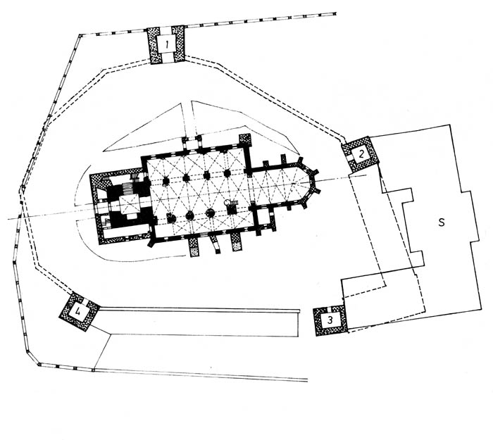 Grundriss Kirchenburg Agnetheln