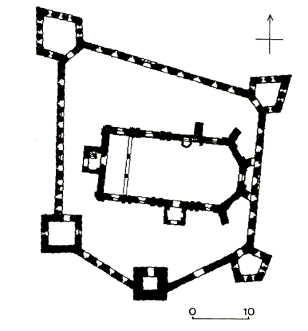 Grundriss Kirchenburg Arcus