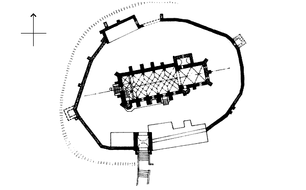 Grundriss Kirchenburg Baaßen