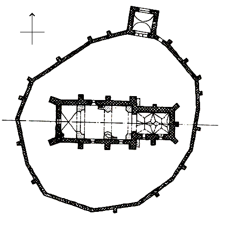 Grundriss Kirchenburg Bonnesdorf