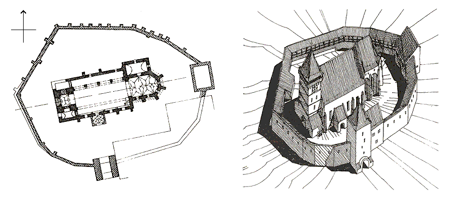 Grundriss Kirchenburg Brateiu