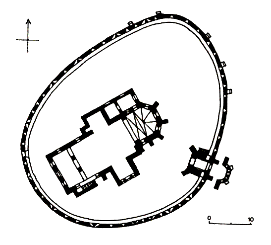 Grundriss Kirchenburg Kerz