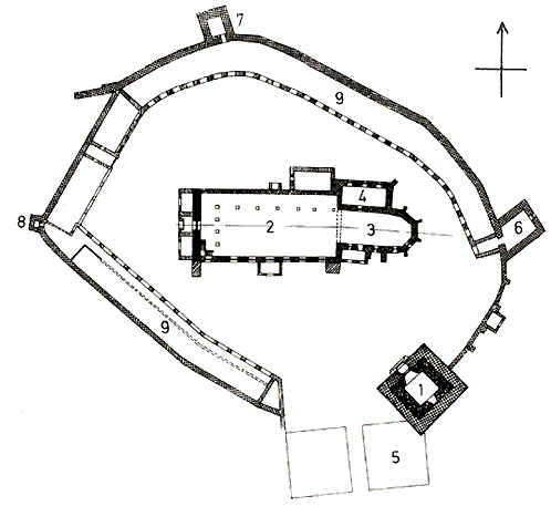 Grundriss Kirchenburg Zeiden