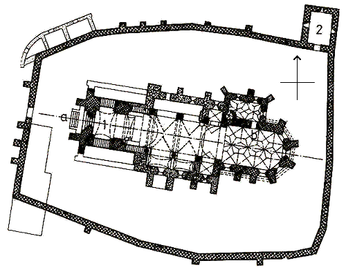 Grundriss Kirchenburg Großkopisch