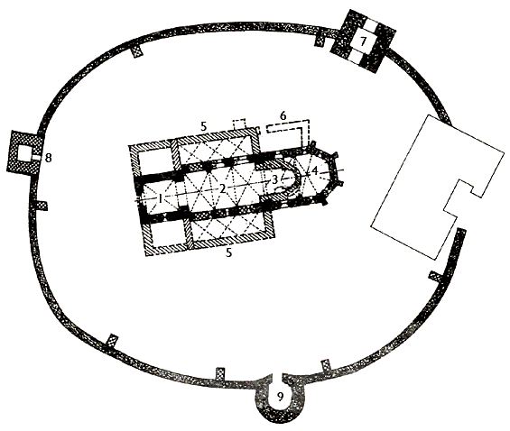 Grundriss Kirchenburg Cricau