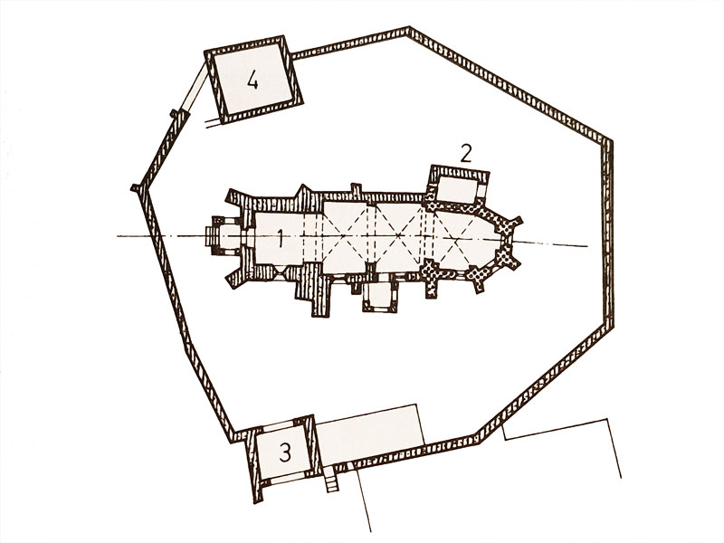 Grundriss Kirchenburg Zendersch