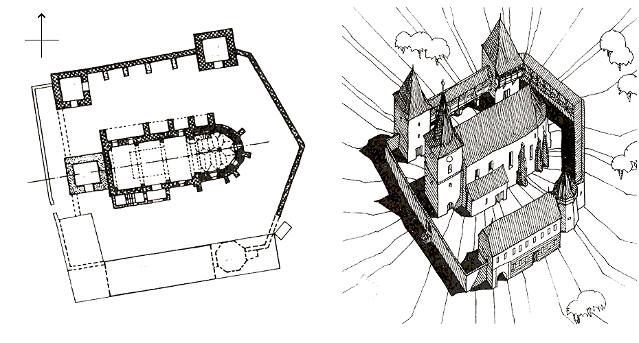 Grundriss Kirchenburg Felmern