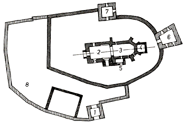 Grundriss Kirchenburg Schweischer