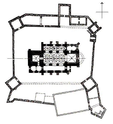 Grundriss Kirchenburg Schönberg