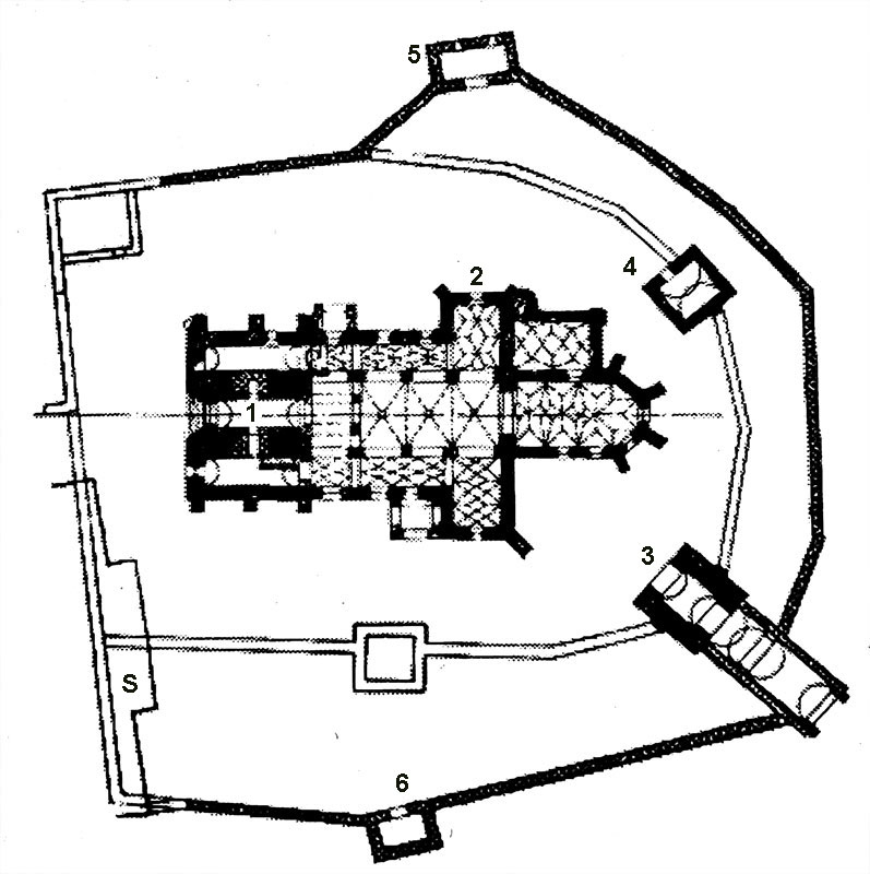 Grundriss Kirchenburg Bogeschdorf