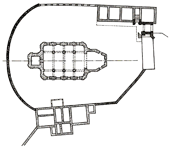 Grundriss Kirchenburg Kaprundorf