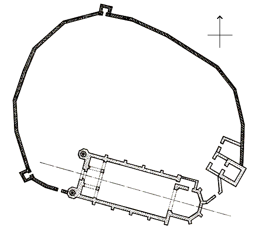 Grundriss Kirchenburg Donnersmarkt