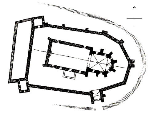 Grundriss Kirchenburg Magerei