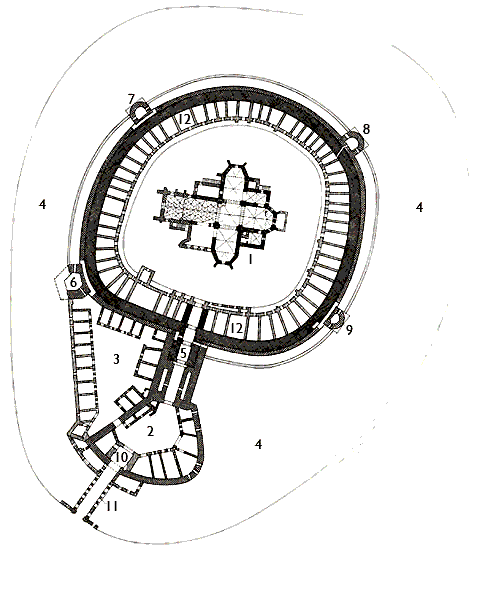 Grundriss Kirchenburg Tartlau